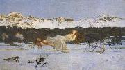 Giovanni Segantini The Punishment of The Lustful (mk19) oil painting